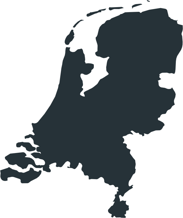 Netherlands map dark grey transparent png